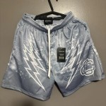 Corrupted Creative Satin Mesh Basketball Shorts Size L - Maryland Gray Bolt