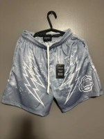 Corrupted Creative Satin Mesh Basketball Shorts Size L - Maryland Gray Bolt