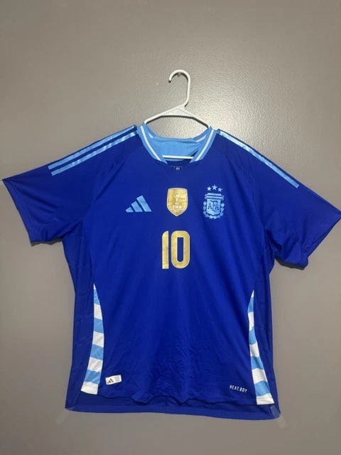 JN1507 Adidas Men's Argentina Away Jersey 2024 Messi Blue Sz 2XL JN1507 - Image 1