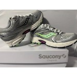 Saucony Ride Millennium Women’s Running Shoes Lace-Up Gray/Green/Pink N303 - Image 3