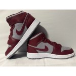 Nike Air Jordan 1 Mid GS Cherrywood Red Grey DQ8423-615 Size 6.5Y - 8 W N368 - Image 4