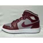Nike Air Jordan 1 Mid GS Cherrywood Red Grey DQ8423-615 Size 6.5Y - 8 W N368