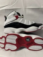 Nike Air Jordan 6 Rings Bred Black Red Sneakers Men's Size 8.5 #182 - Image 6