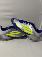 Adidas F50 League FG MG Messi Soccer Cleats Mens Size 10.5 Silver Blue Yellow - Image 6