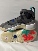 Size 5 (GS) - Jordan Jumpman Two Trey Mid Light Graphite Sport Royal - Image 7