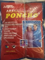 Lightweight Poncho 100% Vinyl No Sleeves Snap Closure Rain Men/Women SET OF 10