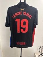 Nike FC Barcelona Away Jersey Lamine Yamal #19 Black Red 2024-25 Size XLarge New - Image 7