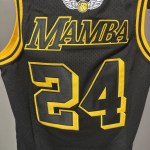 Men’s Kobe Bryant Legend Mamba Jersey Headgear Classics Black/Yellow Small - Image 8