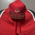 Red Cookies "Puttin In Work" Fleece shorts & Plaid Brim Snap Back OG Logo Hat - Image 5