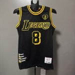 Men’s Kobe Bryant Legend Mamba Jersey Headgear Classics Black/Yellow Small