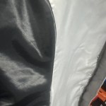 Champion Varsity Track Satin Jacket Gray Black Mens size X-Large - Image 4