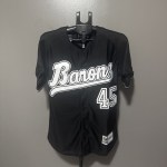 Barons Michael Jordan Black and White Baseball Jersey Size Small