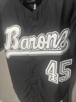 Barons Michael Jordan Black and White Baseball Jersey Size Small - Image 2