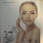 White Portable Light Facial Beauty Instrument Mask for Skin Care, Plastic, Face